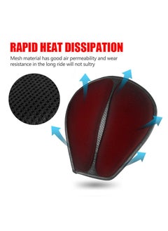 SYOSI 5-Layer Shock Motorcycle Seat Cushion Pressure Relief Hand Press Inflatable Motorcycle Air Seat Pad Shock Absorption Protective Comfortable for Touring Saddles(Black)  - Image 2