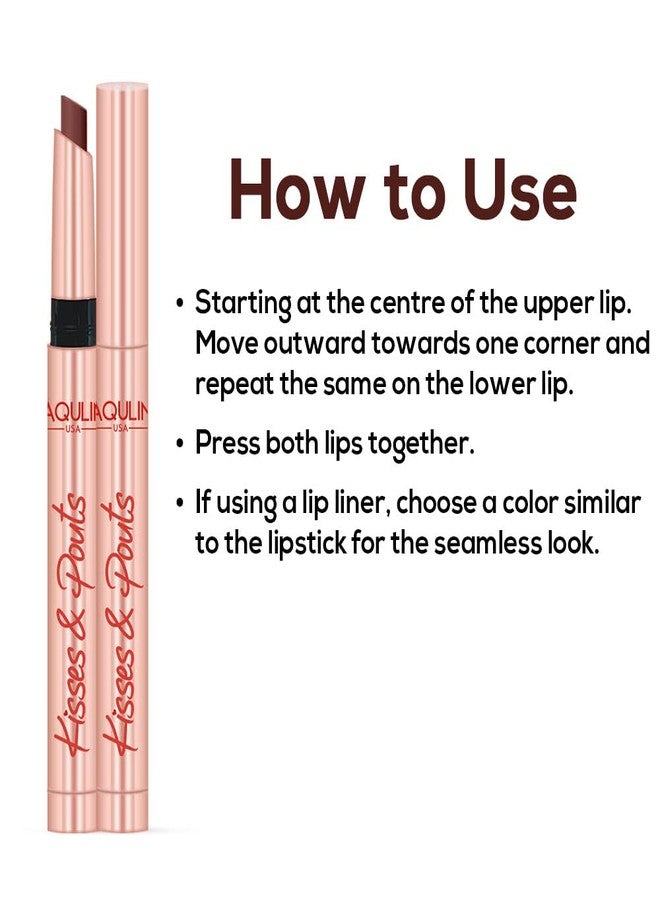 جاكلين يو أس أيه أحمر شفاه جاكلين يو إس إيه كيسز آند باوتس غير لامع | مقاوم للانتقال | مقاوم للتلطخ | غني بفيتامين هـ | خفيف الوزن | لون قوي وجذاب | يدوم طويلاً | 1.4 غرام (فرنش كيس) - Image 4