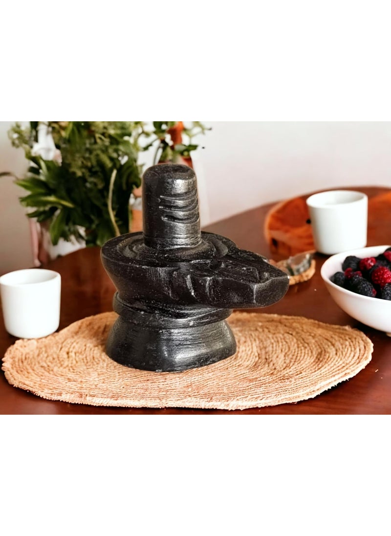 SAUDEEP INDIA SAUDEEP INDIA Black Marble Shiv Ling Shiva Lingam for Home Temple Mahadev Shankar Bholenath Shiv Ling Idol for Pooja Home Temple Mandir 2 Inch Regular Quality  - Image 2