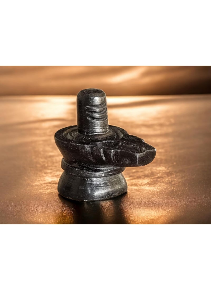 SAUDEEP INDIA SAUDEEP INDIA Black Marble Shiv Ling Shiva Lingam for Home Temple Mahadev Shankar Bholenath Shiv Ling Idol for Pooja Home Temple Mandir 2 Inch Regular Quality  - Image 1