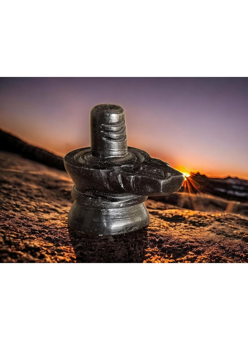 SAUDEEP INDIA SAUDEEP INDIA Black Marble Shiv Ling Shiva Lingam for Home Temple Mahadev Shankar Bholenath Shiv Ling Idol for Pooja Home Temple Mandir 2 Inch Regular Quality  - Image 3