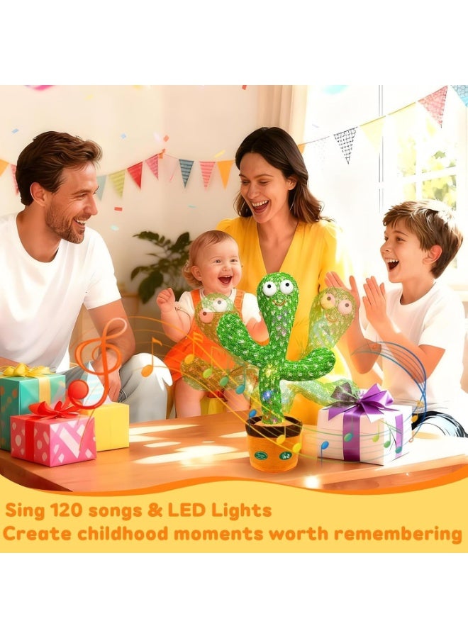 لعبة الصبار الراقص والمتحدث التفاعلية مع الموسيقى وتكرار الصوت وأضواء LED للأطفال الرضع والصغار - Image 2