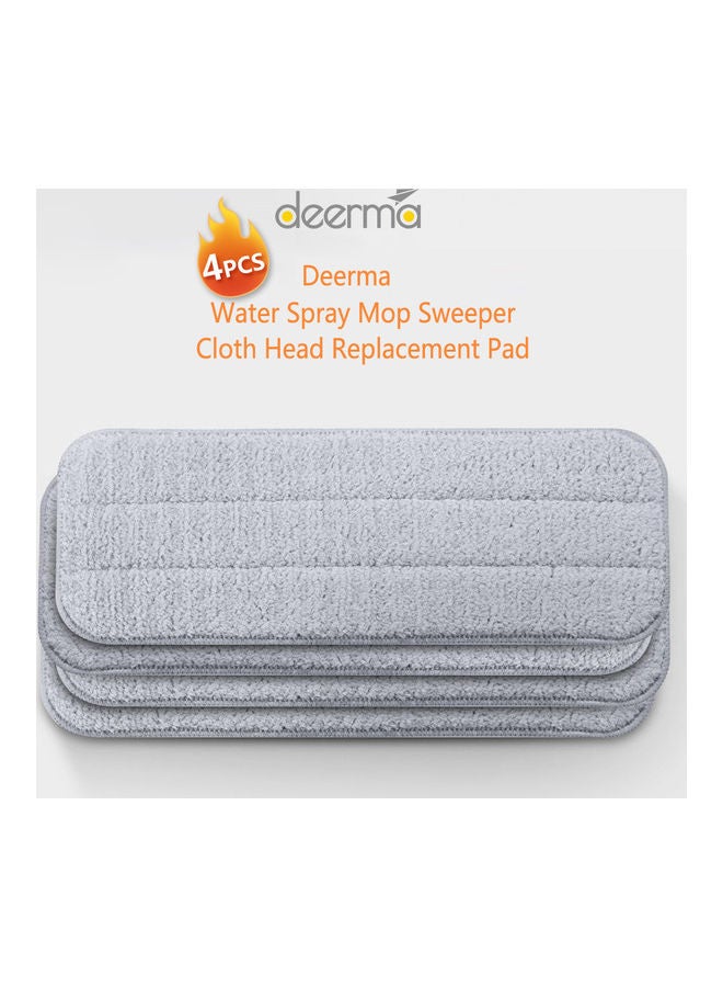Deerma 4-Piece Smart Water Spray Mop Sweeper Cloth Head Replacement Pad Grey - Image 4
