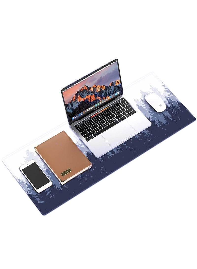 general Gaming Mouse Pad Forest Background Pattern Large Mouse Mat Long Extended Desk Pad Non-Slip Rubber Mice Pads Stitched Edges Thin Pad ( 800x300x3mm ) - Image 4