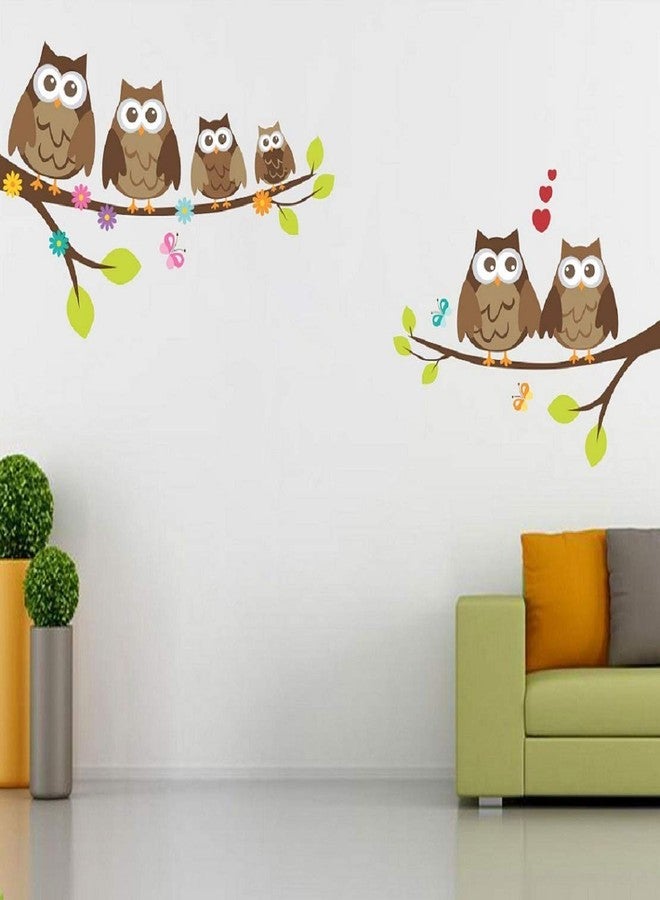 Merical Combo Set of 2 Wall Stickers |Owl Family|Flying Butterfly - Image 2