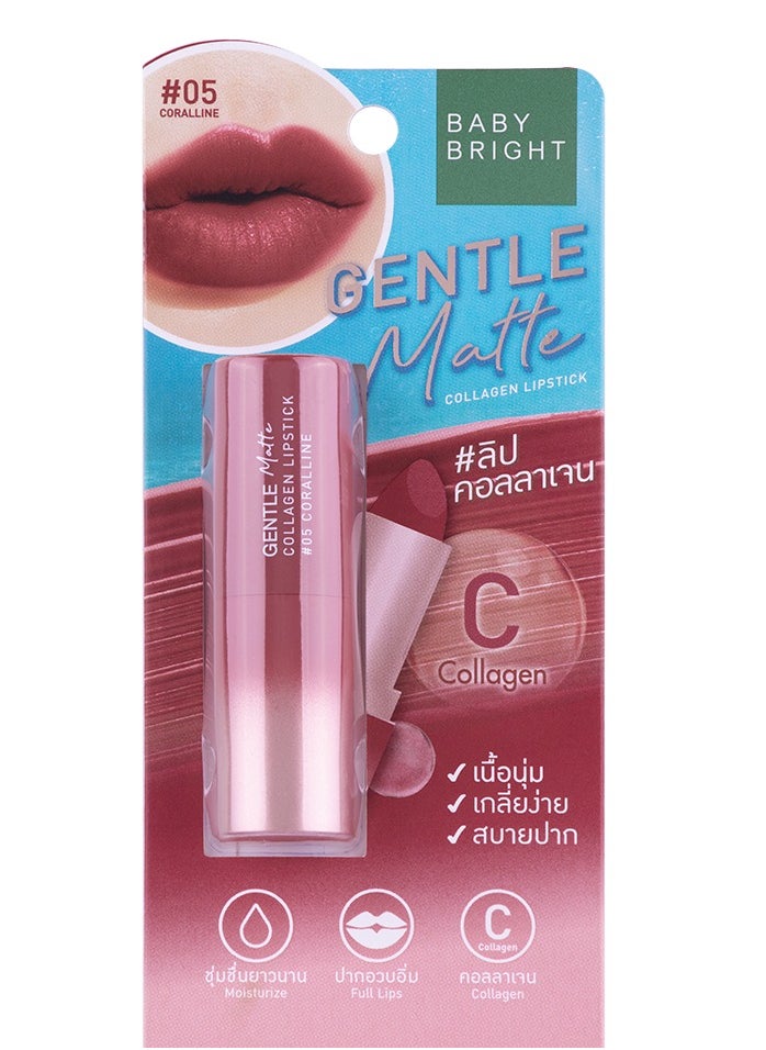 Baby Bright Gentle Matte Collagen Lipstick 05  - Image 2