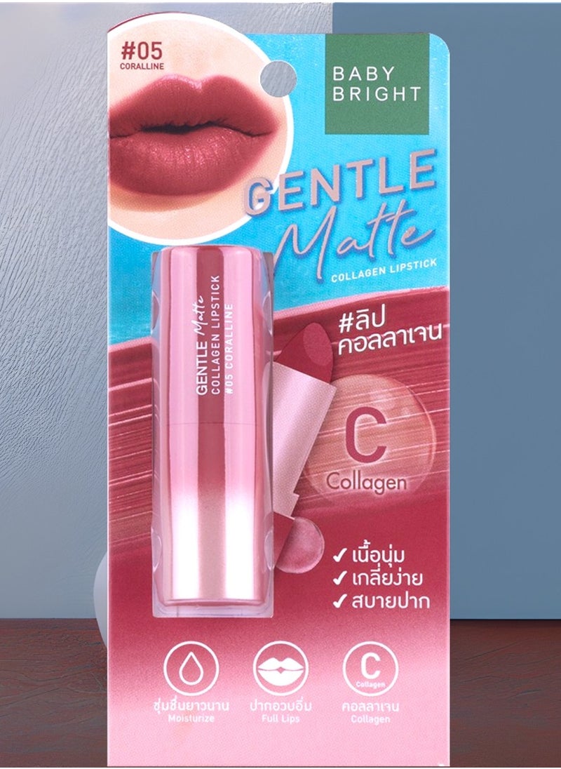 Baby Bright Gentle Matte Collagen Lipstick 05  - Image 1