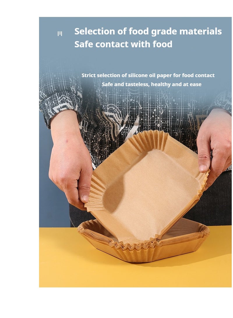Air Fryer Disposable Paper Liner Air Fryer Cooking Paper Non Stick Air Fryer Liner Air Fryer Liner Air Fryer Baking Paper Oil Resistant Food Grade Baking Parchment Paper Microwave 100 Pieces 7 Inch Square - Image 4