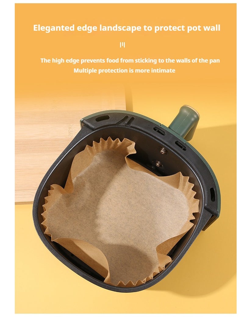 Air Fryer Disposable Paper Liner Air Fryer Cooking Paper Non Stick Air Fryer Liner Air Fryer Liner Air Fryer Baking Paper Oil Resistant Food Grade Baking Parchment Paper Microwave 100 Pieces 7 Inch Square - Image 5