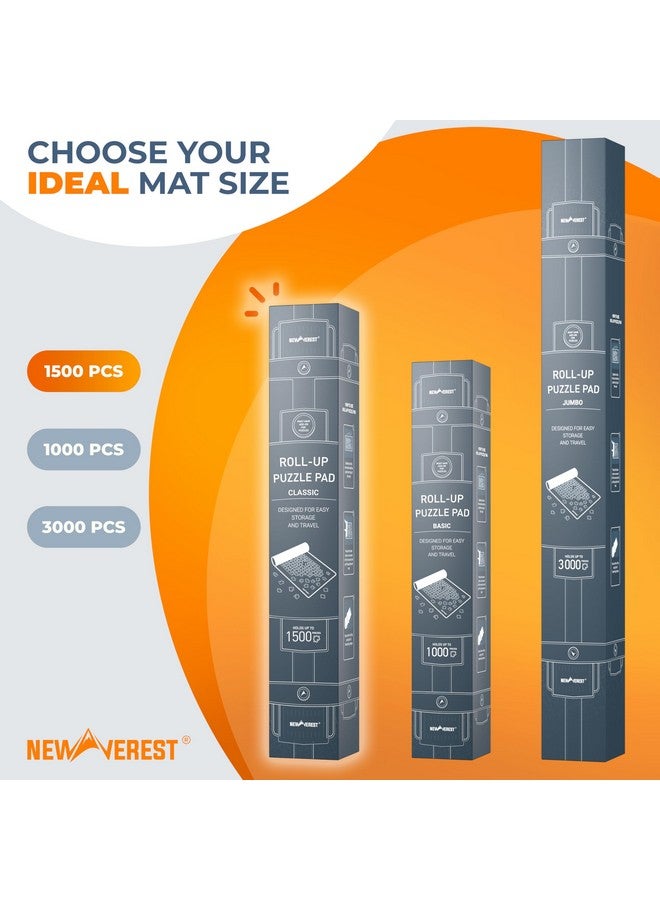 Newverest The Original Newverest Jigsaw Puzzle Mat Roll Up, Saver Pad 46” x 26” Portable Keeper Up to 1500 Pieces with Non-Slip Rubber Bottom & Smooth Top + 3 Puzzle Sorting Trays & Travel-Friendly Storage Bag  - Image 2