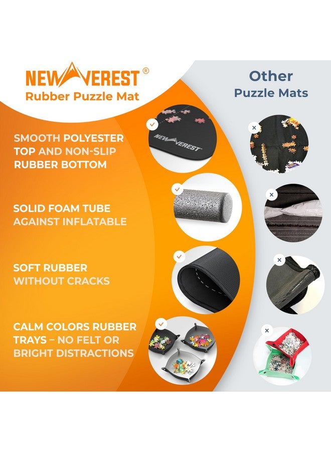 Newverest The Original Newverest Jigsaw Puzzle Mat Roll Up, Saver Pad 46” x 26” Portable Keeper Up to 1500 Pieces with Non-Slip Rubber Bottom & Smooth Top + 3 Puzzle Sorting Trays & Travel-Friendly Storage Bag  - Image 3