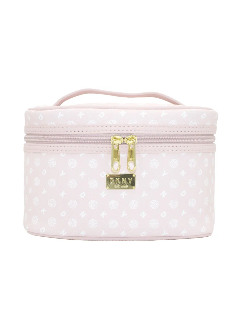 DKNY DKNY Legacy Train Case Cosmetic Bag, Travel Make up Bag Small, Small Waterproof and Lightweight Cosmetic Bag Storage Bag, Small Makeup Bag, Travel Toiletry Bag