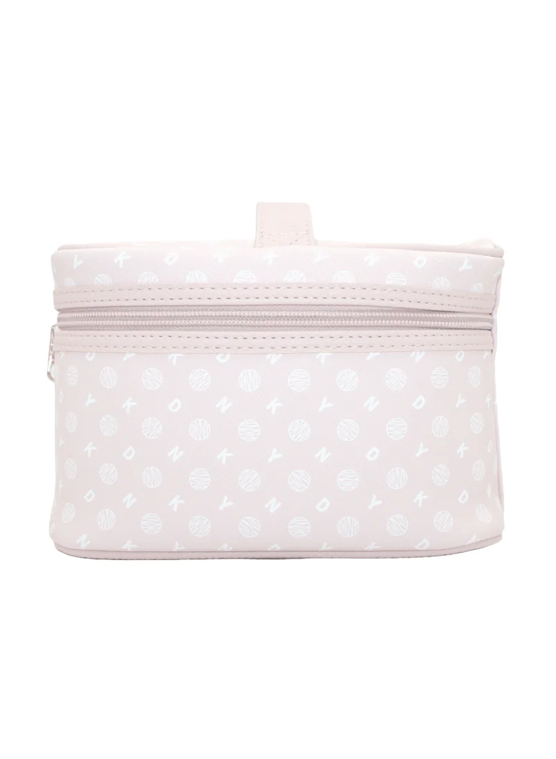 DKNY DKNY Legacy Train Case Cosmetic Bag, Travel Make up Bag Small, Small Waterproof and Lightweight Cosmetic Bag Storage Bag, Small Makeup Bag, Travel Toiletry Bag