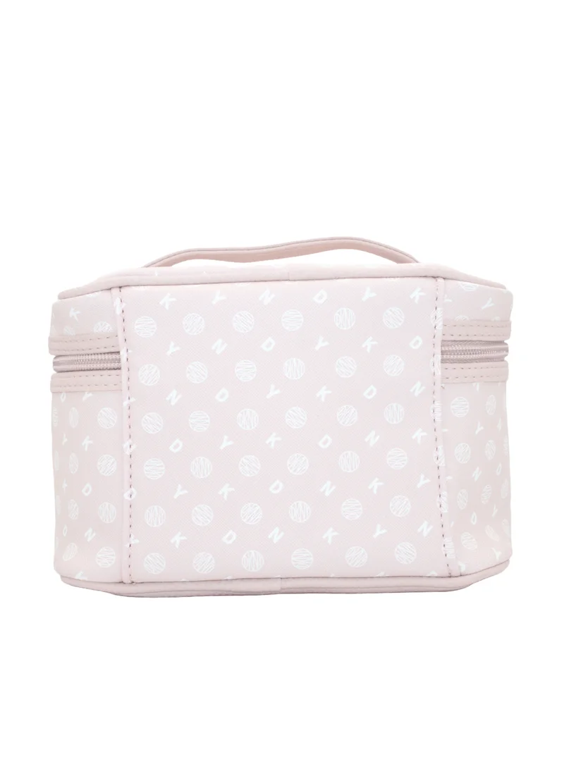 DKNY DKNY Legacy Train Case Cosmetic Bag, Travel Make up Bag Small, Small Waterproof and Lightweight Cosmetic Bag Storage Bag, Small Makeup Bag, Travel Toiletry Bag
