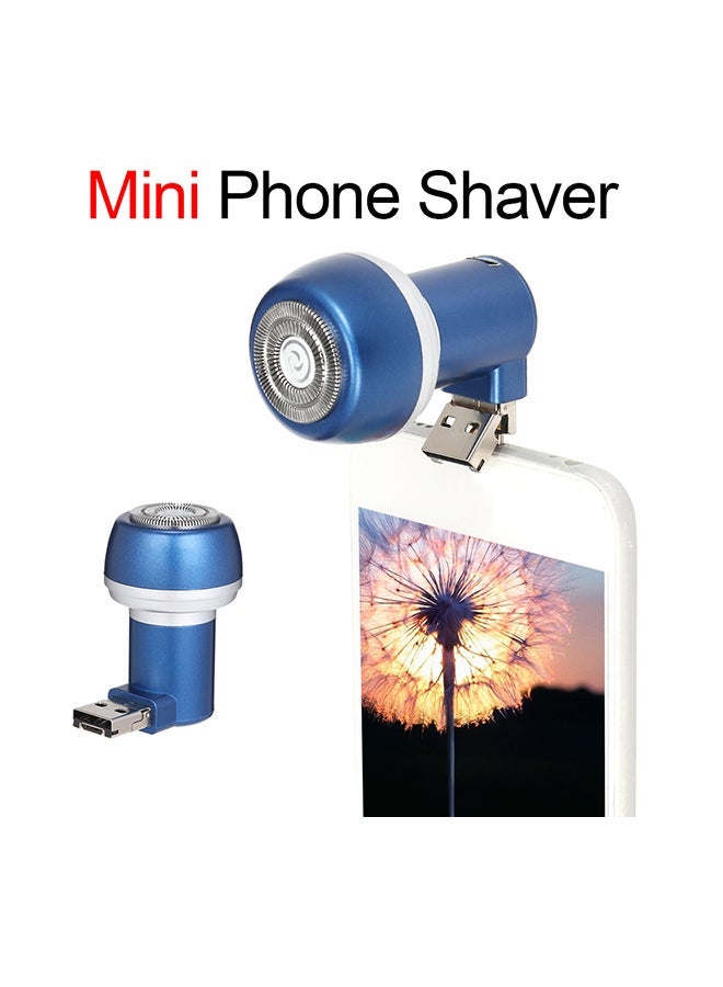 NIBEMINENT Portable Electric Mini USB Shaver Blue 6.5*3.5*6.5cm - Image 3