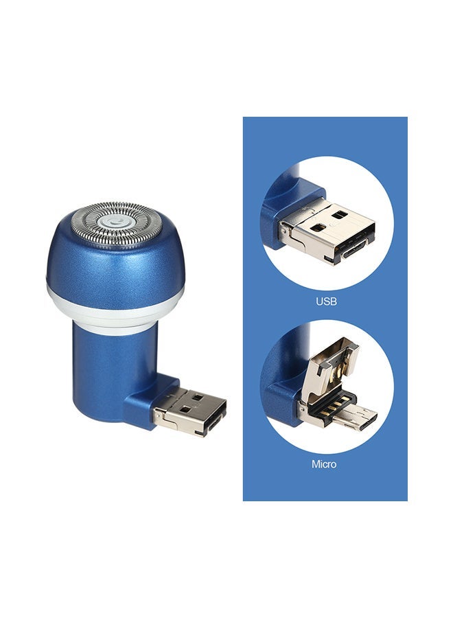 NIBEMINENT Portable Electric Mini USB Shaver Blue 6.5*3.5*6.5cm - Image 4
