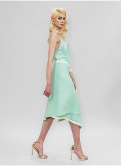 BITOLIA GALLERY Green Linen Skirt  - Image 5