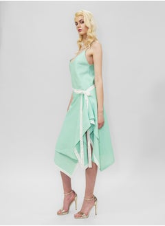 BITOLIA GALLERY Green Linen Skirt  - Image 4