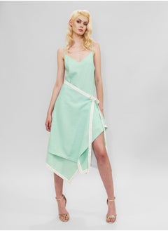 BITOLIA GALLERY Green Linen Skirt  - Image 1