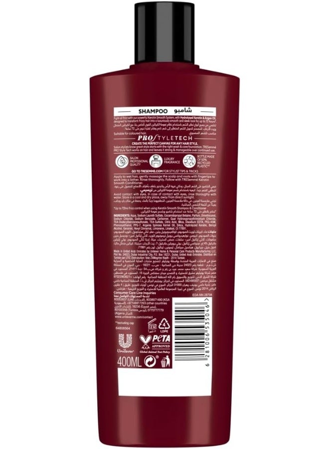 TRESemmé TRESEMMÉ Keratin Smooth & Straight Shampoo with Argan oil, enjoy up to 72 hours of frizz control, 400ml - Image 2