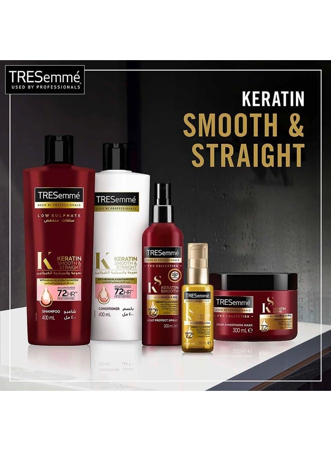 TRESemmé TRESEMMÉ Keratin Smooth & Straight Shampoo with Argan oil, enjoy up to 72 hours of frizz control, 400ml - Image 4