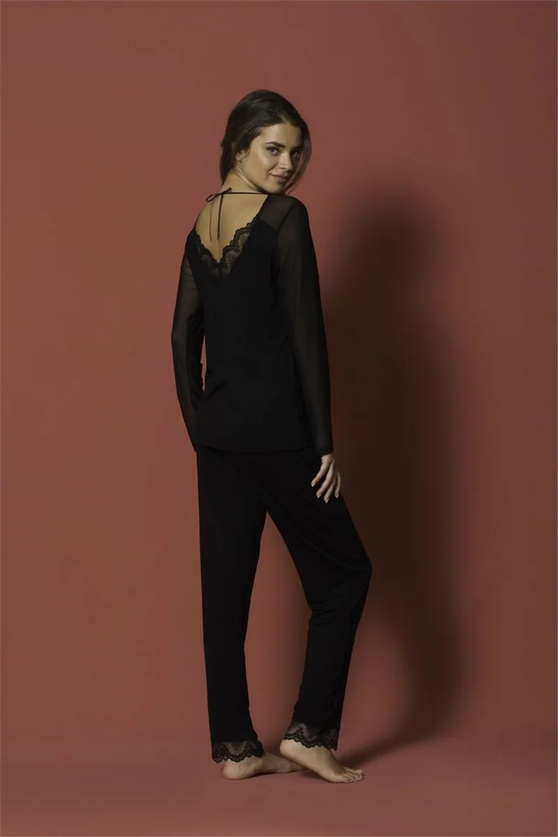 موناميسي 18154 Women's Black Pajama Set