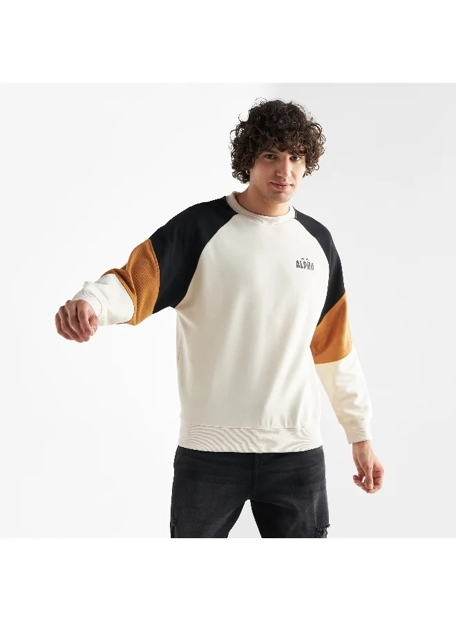 Splash FAV Colourblock Sweatshirt with Long Sleeves