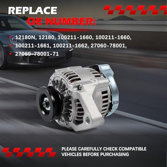 Autodevil 12180 Alternator Compatible with Express 1500 Silverado 1500 Savana 1500 Sierra 1500 Replace OE AND0525, 40052062, 12180SE, 1211911NDSE - Image 3
