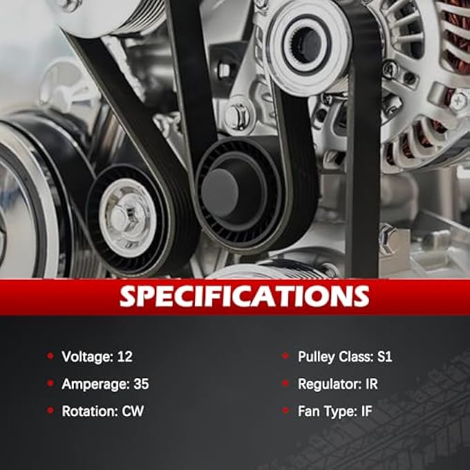 Autodevil 12180 Alternator Compatible with Express 1500 Silverado 1500 Savana 1500 Sierra 1500 Replace OE AND0525, 40052062, 12180SE, 1211911NDSE - Image 5