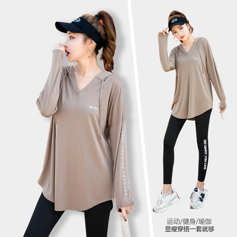 Long Sleeve Yoga T-Shirt for Women Plus Size - Image 4