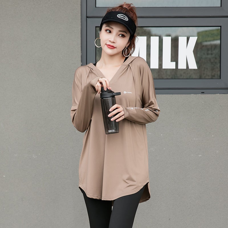 Long Sleeve Yoga T-Shirt for Women Plus Size - Image 2
