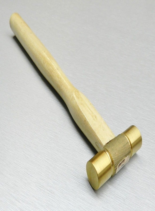 JTS 3.5oz Brass Hammer Flat FACE Head Solid Brass Metalsmith Hobby and Craft Soft Hammer By JTS - Image 1
