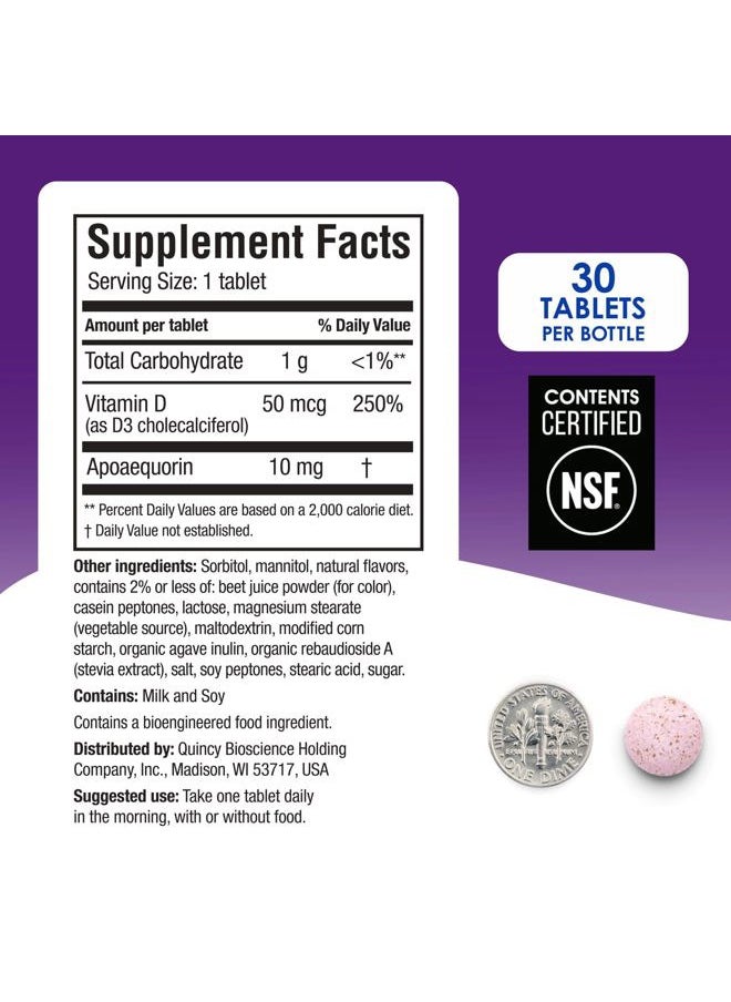 Prevagen - Regular Strength 10mg, 30 Chewables |Mixed Berry| with Apoaequorin & Vitamin D and 7-Day Pill Minder - Image 1