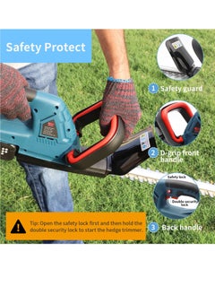 BOSS LIFE STYLE Wireless Hedge Trimmer - Battery-Powered Shrub Cutter with Rechargeable Battery and Charger, Making Hedge Clipping, Grass Trimming, and Landscaping Easy  - Image 4