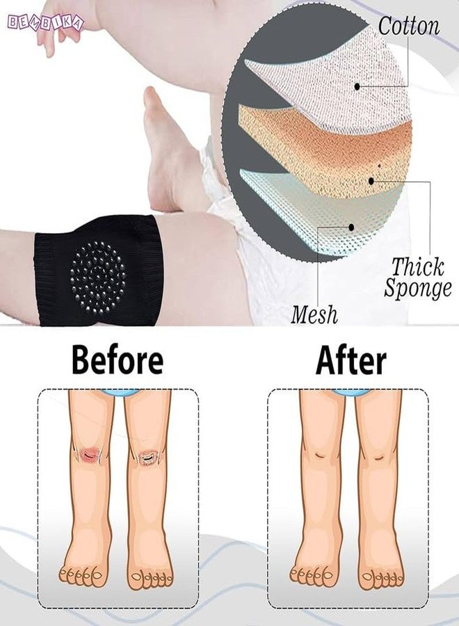TopiBaaz Kids Knee and Elbow Padd for Infant Toddlers Boys Girls Crawling Knee Protector Cap for Baby Anti-Slip Stretchable Elastic Cotton Soft Breathable Knee Guard Cotton Socks for Babies - Image 5