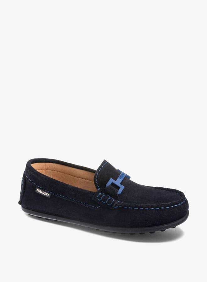Pablosky Boys' Accent Detail Slip-On Moccasins  - Image 1