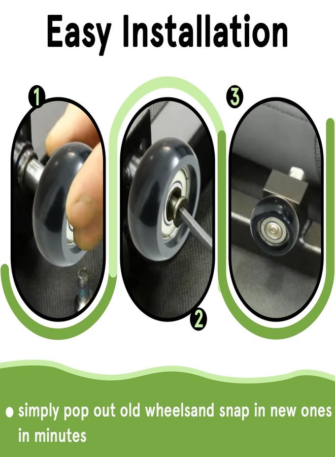 HUTUDAN 8 Pack Replacement Roller Wheels Compatible with Aero Pilates Reformer Machines, Easy to Install for Smooth and Quiet Glide (Set of 8) - Image 5