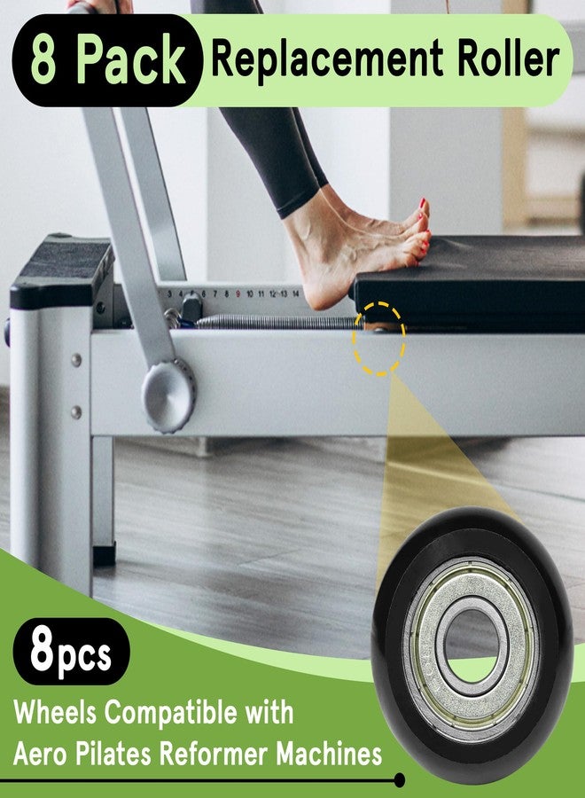 HUTUDAN 8 Pack Replacement Roller Wheels Compatible with Aero Pilates Reformer Machines, Easy to Install for Smooth and Quiet Glide (Set of 8) - Image 2