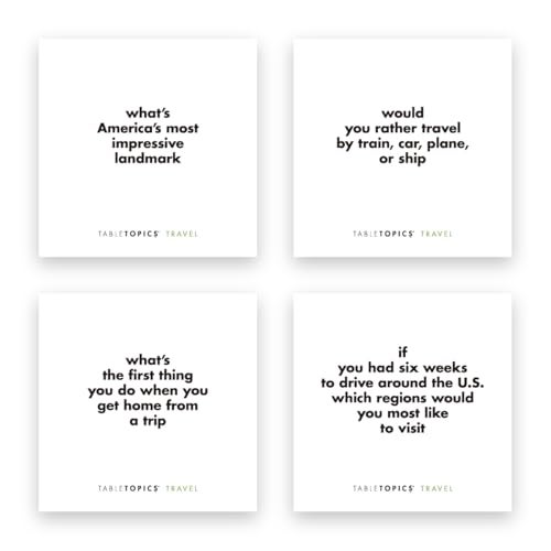TableTopics Travel to Go Question Card Game - 40 Conversation Starter Cards About Travel, Vacations, Roadtrip Essentials for Friends, Adult Car Game - Image 4