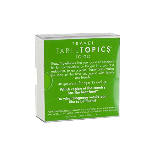 TableTopics Travel to Go Question Card Game - 40 Conversation Starter Cards About Travel, Vacations, Roadtrip Essentials for Friends, Adult Car Game - Image 2