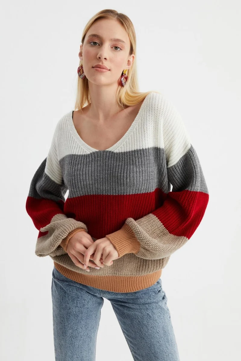 Alexander Gardi V-Neck Knitwear Sweater (B22-5754)