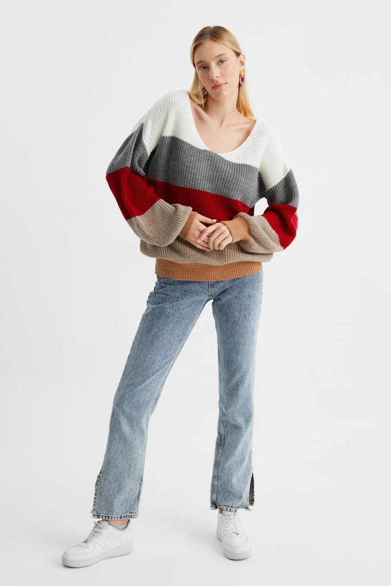 Alexander Gardi V-Neck Knitwear Sweater (B22-5754)