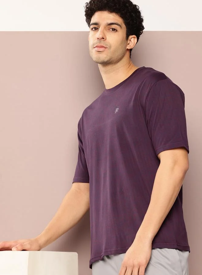 Dillinger Men Solid Round Neck Relaxed T-Shirt