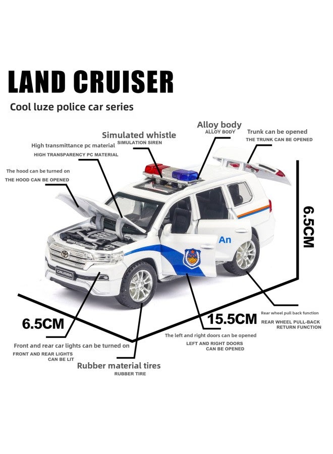 1 (bulk) Cool Road Ze Police Car Fire Special Police Simulation 1:32 Alloy Toy Car Model Gift Ornaments Stall-Color:White  - Image 4