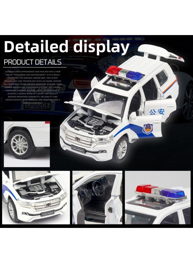 1 (bulk) Cool Road Ze Police Car Fire Special Police Simulation 1:32 Alloy Toy Car Model Gift Ornaments Stall-Color:White  - Image 2