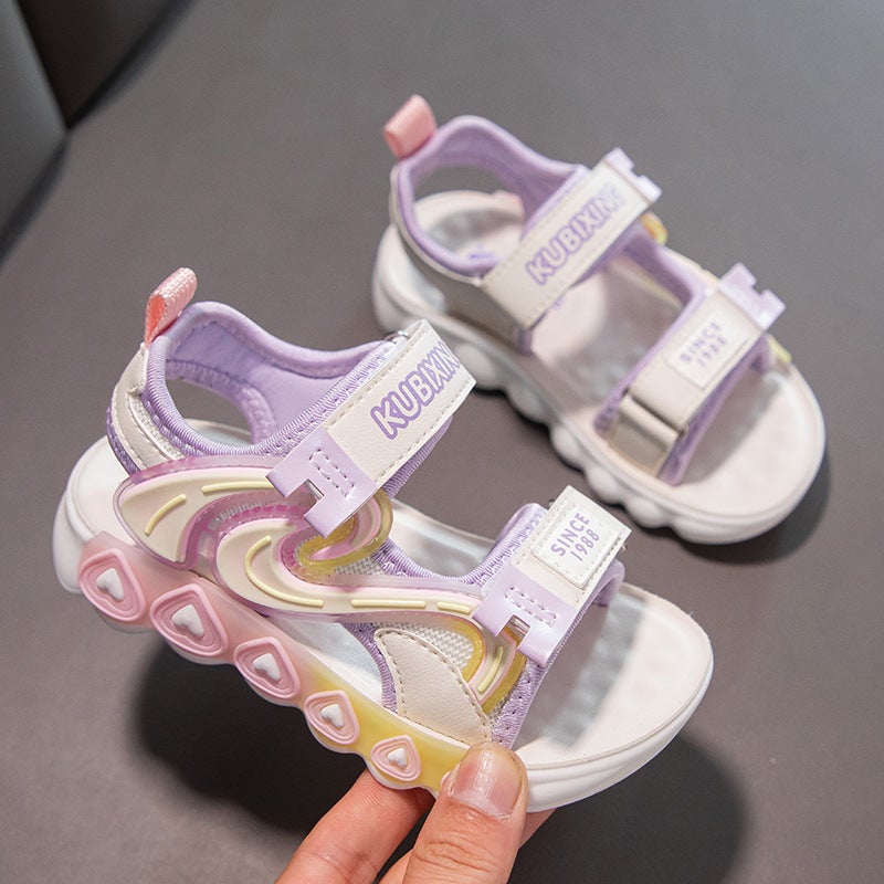 Children'S Sandals Boys Beach Shoes Girls Casual Sandals Open Toe Velcro Children'S Comfortable Sandals - Image 4