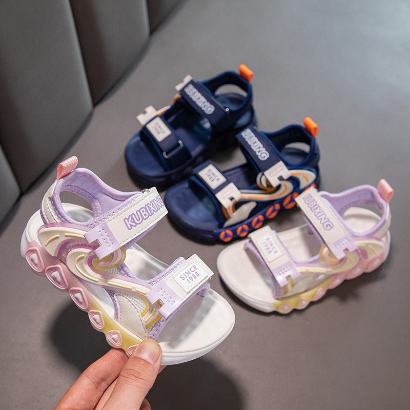 Children'S Sandals Boys Beach Shoes Girls Casual Sandals Open Toe Velcro Children'S Comfortable Sandals - Image 5