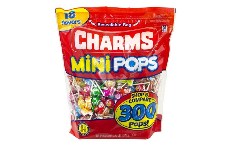 Charms حلوى تشارمز ميني بوبس 18 نكهة متنوعة مع حقيبة قابلة لإعادة الإغلاق (300 قطعة) - Image 1