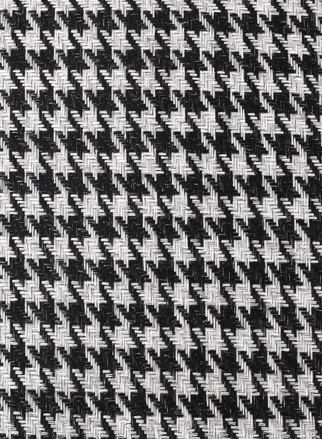 Yeiotsy 2pcs Houndstooth Throw Pillow Covers Geometric Cushion Case for Couch Sofa Bed and Chair Made of Cotton and Linen (18 X 18 Inches, Black) - Image 4