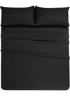 Bluejw 4-Piece Hotel Cotton Soft Full Size Bed Sheet Set Wrinkle-Resistant Brushed For Extra Softness Luxury Bed Sheets Full Elasticized Deep Pocket  - Image 2